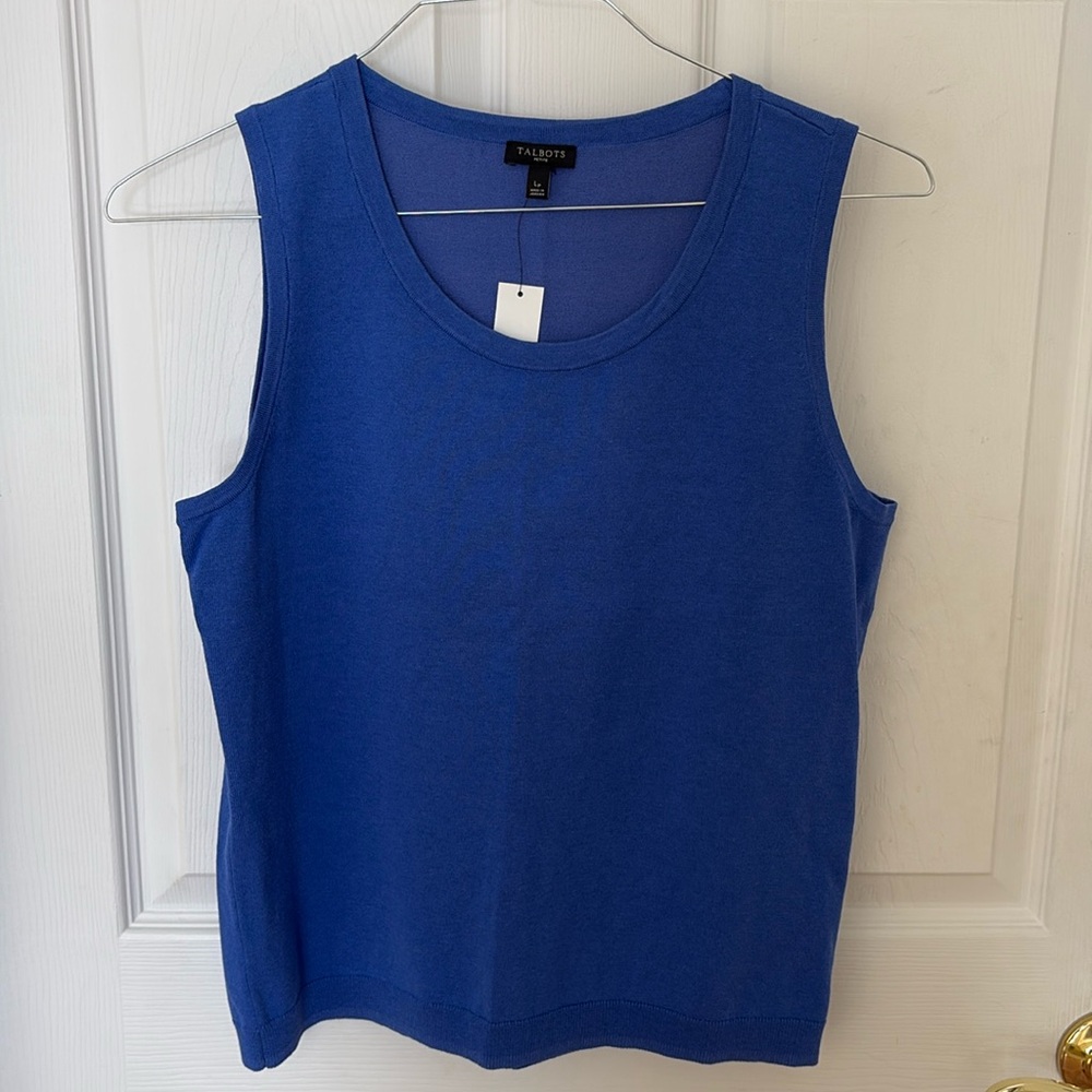 Blue shell sweater tank
